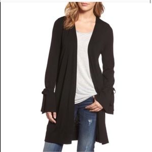 Halogen Lightweight Tie Sleeve Cardigan